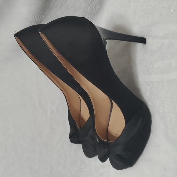 bebe open toe heel shoes sandal 8 black ( Ss11  ) - Picture 2 of 10